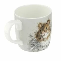 Wrendale Designs Large Fine Bone China Mug - Dandelion Mouse | Elegant Drinkware -HARTS OF STUR Sales MMQF4020XD Wrendale Designs Large Fine Bone China Mug Dandelion Mouse 2