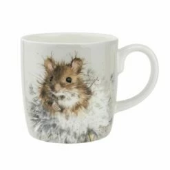 Wrendale Designs Large Fine Bone China Mug - Dandelion Mouse | Elegant Drinkware
