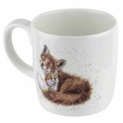 Wrendale Designs Large Fine Bone China Mug - Fox Mum Design | Elegant Drinkware -HARTS OF STUR Sales MMQZ4020 XD Wrendale Designs Large Mug Mum Fox 2