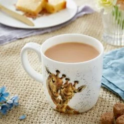 Wrendale Designs Fine Bone China Large Mug - I Love You - Elegant Drinkware for Tea & Coffee -HARTS OF STUR Sales MMSI4020 XD Wrendale Designs Fine Bone China Mug I Love You Giraffe 4