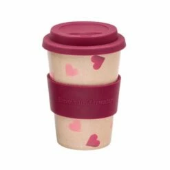 Emma Bridgewater Pink Hearts Rice Husk Cup - Eco-Friendly Travel Mug