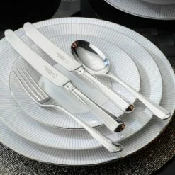 Arthur Price Of England Sovereign Stainless Steel Rattail 44-Piece Cutlery Box Set | Premium Dining Essentials -HARTS OF STUR Sales RA4401SB Arthur Price Of England Sovereign Stainless Steel Rattail 44 Piece Boxed Set 2