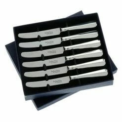 Arthur Price Of England Sovereign Stainless Steel Set Of Six Tea Knives Rattail - Premium Cutlery Set