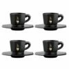 Bialetti Moka Espresso Cups Set Of 4 - Black | Premium Espresso Drinkware -HARTS OF STUR Sales RTATZ401 Bialetti Moka Espresso Cups Set of 4 Black 1