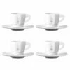 Bialetti Moka Espresso Cups Set Of 4 - White | Premium Espresso Drinkware