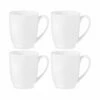 Royal Worcester Serendipity White Set of 4 Barrel-Shaped Mugs | Elegant Drinkware -HARTS OF STUR Sales SDP5570 X Royal Worcester Set of 4 Serendipity White Barrel Shape Mugs