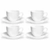 Royal Worcester Serendipity White Set of 4 Teacups & Saucers - Elegant Drinkware for Tea Lovers -HARTS OF STUR Sales SDP5576 X Royal Worcester Set of 4 Serendipity White Teacup And Saucers