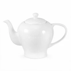 Royal Worcester Serendipity White Teapot | Elegant Ceramic Teapot for Tea Lovers