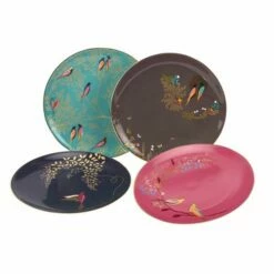 Sara Miller Chelsea Collection Set of 4 Elegant Cake Plates | Stylish Tableware -HARTS OF STUR Sales SMC78964 XG Sara Miller Set of 4 Chelsea Collection Cake Plates 2