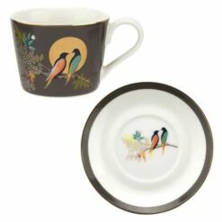 Sara Miller Chelsea Collection Espresso Cup & Saucer Set Of 4 - Elegant Drinkware for Coffee Lovers -HARTS OF STUR Sales SMC79194 XG Sarah Miller Chelsea Collection Espresso Cup Saucer Set 4