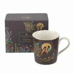 Sara Miller Chelsea Collection Dark Grey Ceramic Mug - Elegant Drinkware for Tea & Coffee -HARTS OF STUR Sales SMCDY78914 XG Sara Miller Chelsea Collection Mug Dark Grey 3