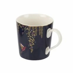 Sara Miller Chelsea Collection Navy Mug - Elegant Ceramic Coffee Cup -HARTS OF STUR Sales SMCN78914 XG Sara Miller Chelsea Collection Mug Navy 1