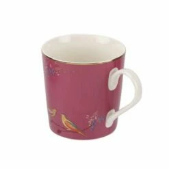 Sara Miller Chelsea Collection Pink Mug - Elegant Ceramic Tea & Coffee Cup -HARTS OF STUR Sales SMCP78914 XG Sara Miller Chelsea Collection Mug Pink 1