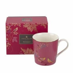 Sara Miller Chelsea Collection Pink Mug - Elegant Ceramic Tea & Coffee Cup -HARTS OF STUR Sales SMCP78914 XG Sara Miller Chelsea Collection Mug Pink 3