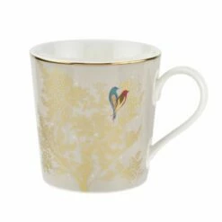 Sara Miller Chelsea Collection Light Grey Ceramic Mug - Elegant Drinkware for Tea & Coffee
