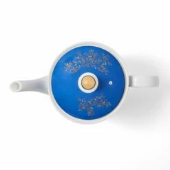 Sara Miller India Collection Lattice Window's Indigo Teapot - Elegant Tea Brewing -HARTS OF STUR Sales SMII78923 XG Sara Miller India Collection Tea Pot Lattice Windows Indigo 3