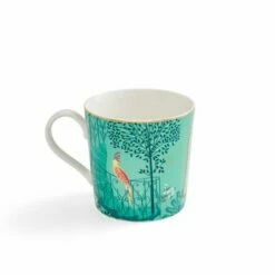 Sara Miller India Collection Elephant's Oasis Light Jade Mug - Elegant Drinkware -HARTS OF STUR Sales SMIJ78914 XG Sara Miller India Collection Mug Elephants Oasis Light Jade 2