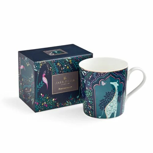 Sara Miller India Collection Giraffe's Courtyard Midnight Mug - Elegant Drinkware 3 Sara Miller India Collection Giraffe's Courtyard Midnight Mug - Elegant Drinkware
