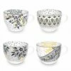 Sara Miller Artisanne Noir Set of 4 Elegant Ceramic Mugs - Perfect for Tea & Coffee 1 Sara Miller Artisanne Noir Set of 4 Elegant Ceramic Mugs - Perfect for Tea & Coffee -HARTS OF STUR Sales SMN79419XD Sara Miller Artisanne Noir Collection Mugs Set of 4