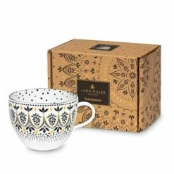 Sara Miller Artisanne Noir Mandala Mug - Elegant Ceramic Coffee Cup, 350ml 8 Sara Miller Artisanne Noir Mandala Mug - Elegant Ceramic Coffee Cup, 350ml -HARTS OF STUR Sales SMNM79419XD Sara Miller Artisanne Noir Collection Mug Mandala 1