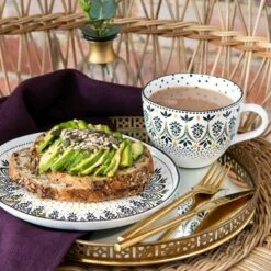 Sara Miller Artisanne Noir Mandala Mug - Elegant Ceramic Coffee Cup, 350ml 11 Sara Miller Artisanne Noir Mandala Mug - Elegant Ceramic Coffee Cup, 350ml -HARTS OF STUR Sales SMNM79419XD Sara Miller Artisanne Noir Collection Mug Mandala 4