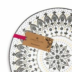 Sara Miller Artisanne Noir Mandala Medium Serving Bowl - Elegant Tableware for Stylish Dining -HARTS OF STUR Sales SMNM79422XT Sara Miller Artisanne Noir Medium Serving Bowl Mandala 3