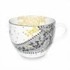 Sara Miller Artisanne Noir Paisley Mug - Elegant Ceramic Coffee Cup, 350ml