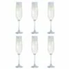 Dartington Six Set of 6 Elegant Flute Glasses - Perfect for Champagne & Cocktails -HARTS OF STUR Sales ST326246PK Dartington Six Set Flute Glasses