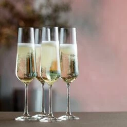 Dartington Cheers! Set Of 4 Elegant Flute Glasses - Perfect for Champagne & Sparkling Wine -HARTS OF STUR Sales ST328644PK Dartington Cheers Set Flute Glasses 4