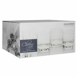 MIKASA Cheers Set Of 4 12.75oz Tumblers - Elegant Drinkware for Every Occasion -HARTS OF STUR Sales SW910 415 Mikasa Cheers Set Of 4 12 75oz Tumblers 1