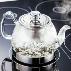 Judge Hob Top Induction 900ml Glass Teapot - Elegant & Durable Tea Brewing Solution -HARTS OF STUR Sales TC331 Judge Stove Top Glass Teapot 900ml 2