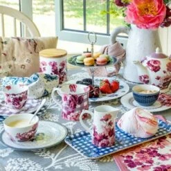 Katie Alice Josie's Blush Tea Cup and Saucer Set - Elegant Drinkware for Tea Lovers -HARTS OF STUR Sales TCS008 Katie Alice Josies Blush Teacup And Saucer 2