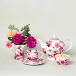 Katie Alice Josie's Blush Tea Cup and Saucer Set - Elegant Drinkware for Tea Lovers -HARTS OF STUR Sales TCS008 Katie Alice Josies Blush Teacup And Saucer 3
