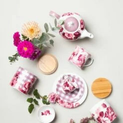 Katie Alice Josie's Blush Tea Cup and Saucer Set - Elegant Drinkware for Tea Lovers -HARTS OF STUR Sales TCS008 Katie Alice Josies Blush Teacup And Saucer 4