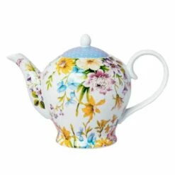 Katie Alice English Garden Teapot - Elegant Floral Design, 1.2L Capacity, Perfect for Afternoon Tea