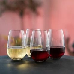 Dartington Cheers! Set Of 4 Stemless Wine Glasses - Elegant Drinkware for Wine Lovers 11 Dartington Cheers! Set Of 4 Stemless Wine Glasses - Elegant Drinkware for Wine Lovers -HARTS OF STUR Sales TU328694PK Dartington Cheers Set Stemless Wine Glasses 4