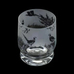 Dartington Aspect Tumbler Pheasant - Elegant Drinkware Glass for Home & Bar -HARTS OF STUR Sales TU34075PHEASANT Dartington Aspect Tumbler Pheasant 1