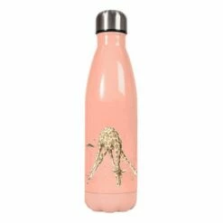 Wrendale Designs Giraffe Water Bottle - 500ml Insulated Stainless Steel Drinkware -HARTS OF STUR Sales WB003 Wrendale Giraffe Water Bottle 2