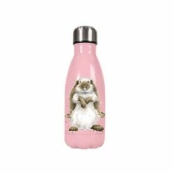 Wrendale Designs Small Piggy In The Middle Guinea Pig 260ml Water Bottle | Cute Drinkware for Animal Lovers -HARTS OF STUR Sales WBS007 Wrendale Designs Small Guinea Pig Water Bottle 260ml Piggy In The Middle 1