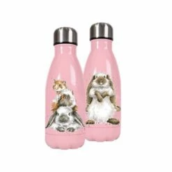 Wrendale Designs Small Piggy In The Middle Guinea Pig 260ml Water Bottle | Cute Drinkware for Animal Lovers -HARTS OF STUR Sales WBS007 Wrendale Designs Small Guinea Pig Water Bottle 260ml Piggy In The Middle 2