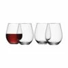 LSA Stemless Red Wine Glasses - Set of 4, Elegant & Durable Drinkware -HARTS OF STUR Sales WI02 G887 19 991 LSA Wine Stemless Red Wine Glasses