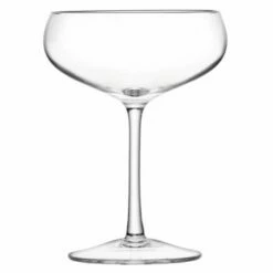 LSA Wine Champagne Saucer 215ml Clear Set Of Four - Elegant Drinkware for Celebrations -HARTS OF STUR Sales WI24 G1154 08 301 LSA Wine Champagne Saucer Set Clear 1