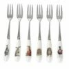 Wrendale Designs Set of 6 Pastry Forks - Elegant Cutlery for Baking & Desserts -HARTS OF STUR Sales WN1102 XG Portmeirion Wrendale Pastry Forks