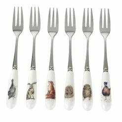 Wrendale Designs Set of 6 Pastry Forks - Elegant Cutlery for Baking & Desserts
