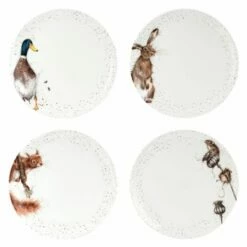 Wrendale Designs Assorted Set of 10.5 Inch Coupe Plates - Elegant Tableware for Every Occasion