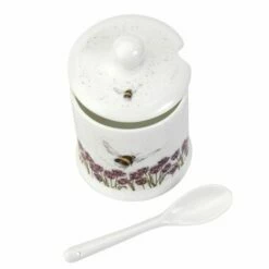 Wrendale Designs Bumble Bee Conserve Pot - Handcrafted Tableware & Jam Jar -HARTS OF STUR Sales WN4091 XD Wrendale Designs Conserve Pot Bumble Bee 2