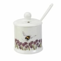 Wrendale Designs Bumble Bee Conserve Pot - Handcrafted Tableware & Jam Jar -HARTS OF STUR Sales WN4091 XD Wrendale Designs Conserve Pot Bumble Bee 3