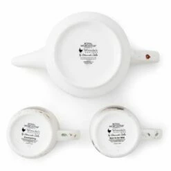 Wrendale Designs Tea For Two Set - Elegant Ceramic Mugs with Saucers, Perfect for Tea Lovers -HARTS OF STUR Sales WN4390 XG Wrendale Designs Tea For Two Set 2