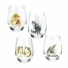 Wrendale Designs Set of 4 Tumbler Glasses - Elegant Drinkware for Home & Gifts -HARTS OF STUR Sales WNA4312 XG Wrendale Designs Tumbler Set Assorted Domestic Animals