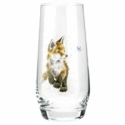 Wrendale Designs Set of 4 Hiball Glasses - Elegant Drinkware for Home & Gifts -HARTS OF STUR Sales WNA4313 XG Wrendale Designs Hi Ball Assorted Country Animals 3
